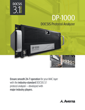 Deckblatt der Broschüre zum DP-1000 DOCSIS-Protokollanalysator