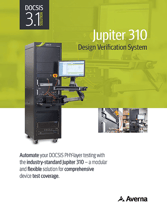 Cover of Jupiter 310 DOCSIS PHY layer verification tester Brochure