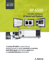 Deckblatt der Broschüre für den RP-6500 Breitband-GNSS-Signaltester
