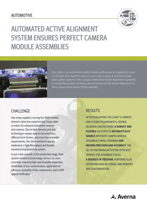 Active Alignment Equipment for Camera Module and Assembly