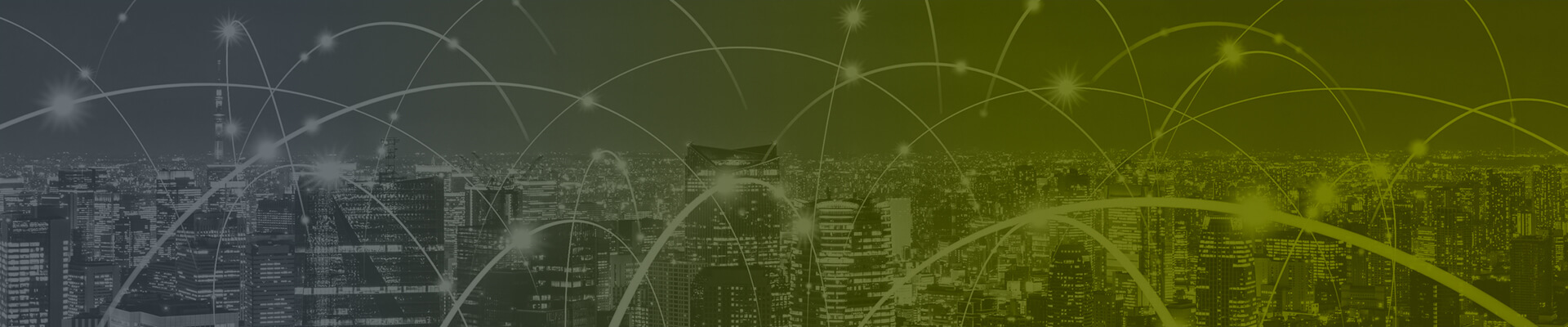 Une ville intelligente avec une infrastructure de télécommunications