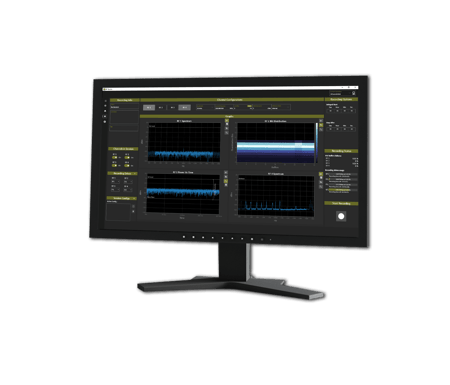 Moniteur montrant le studio RF avec enregistrement de capture