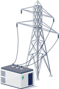 illustration of a high voltage power tower