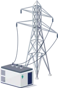 illustration of a high voltage power tower