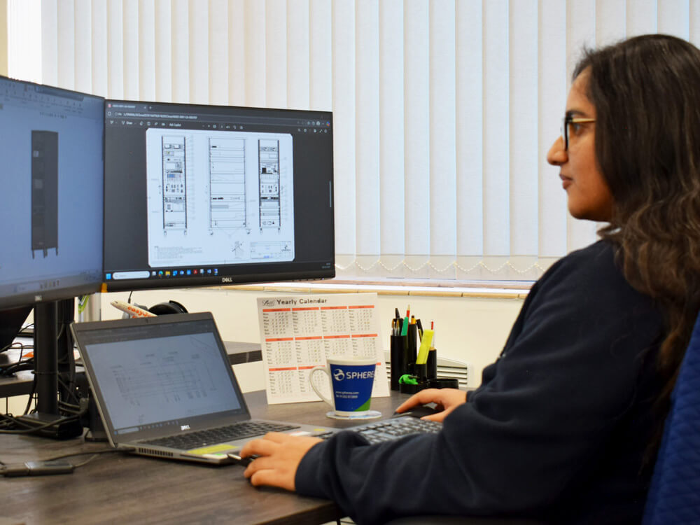 A woman programming