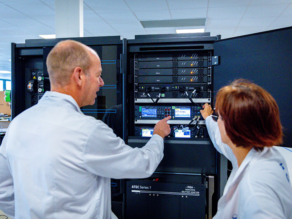 Averna Powered by Spherea employees in France working on an ATEC station