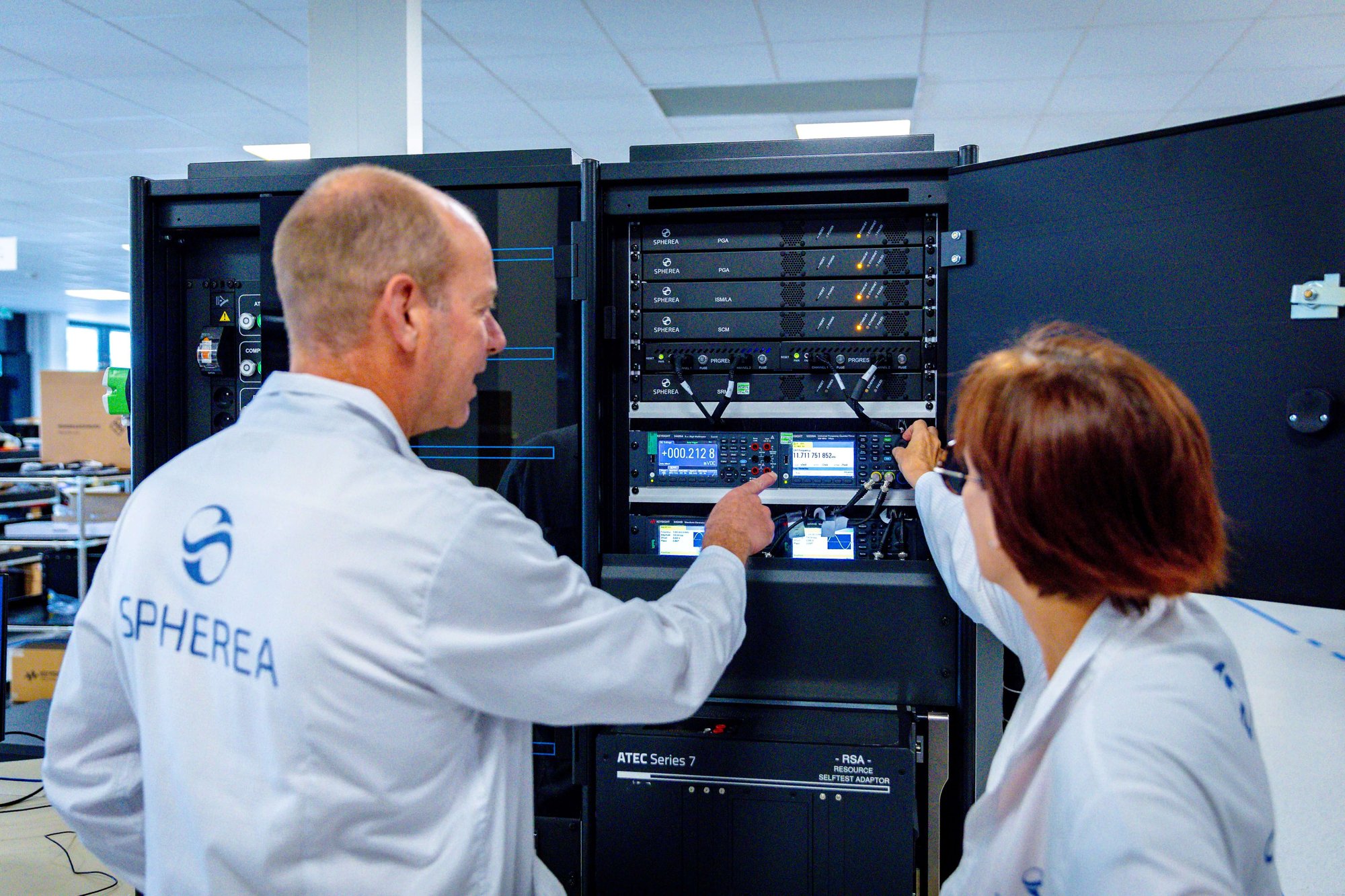 Averna Powered by Spherea employees in France working on an ATEC station
