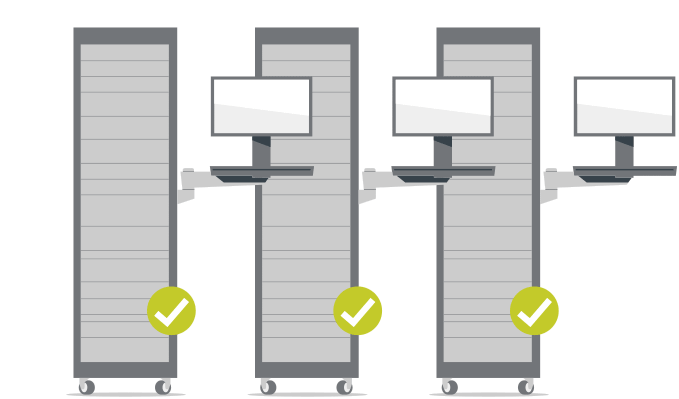 Teststationsreplikation – Modell mit mehreren Systemen