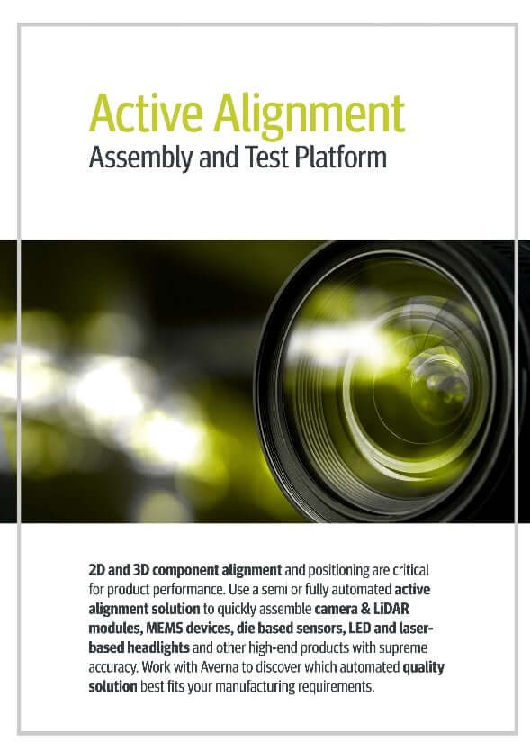 Cover of the Active Alignment Assembly and Test Platform Brochure