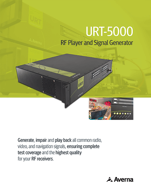 Cover of the URT-5000 RF Player and Signal Generator Brochure