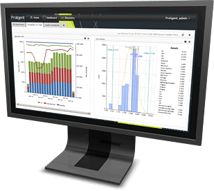 Computermonitor mit Proligent GUI für smartes Datenmanagement