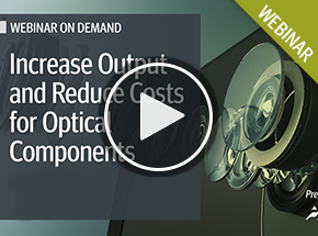 cover of webinar on-demand about increasing output and reducing costs for optical components