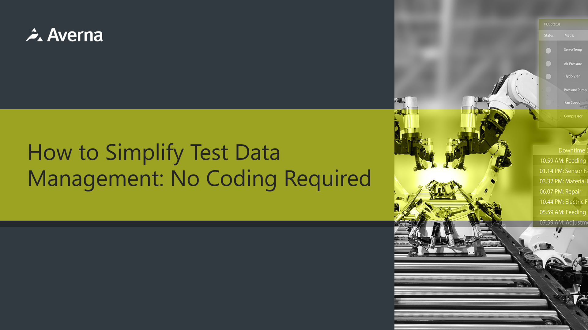Page de garde du PPT - Comment simplifier la gestion des données de test : sans codage