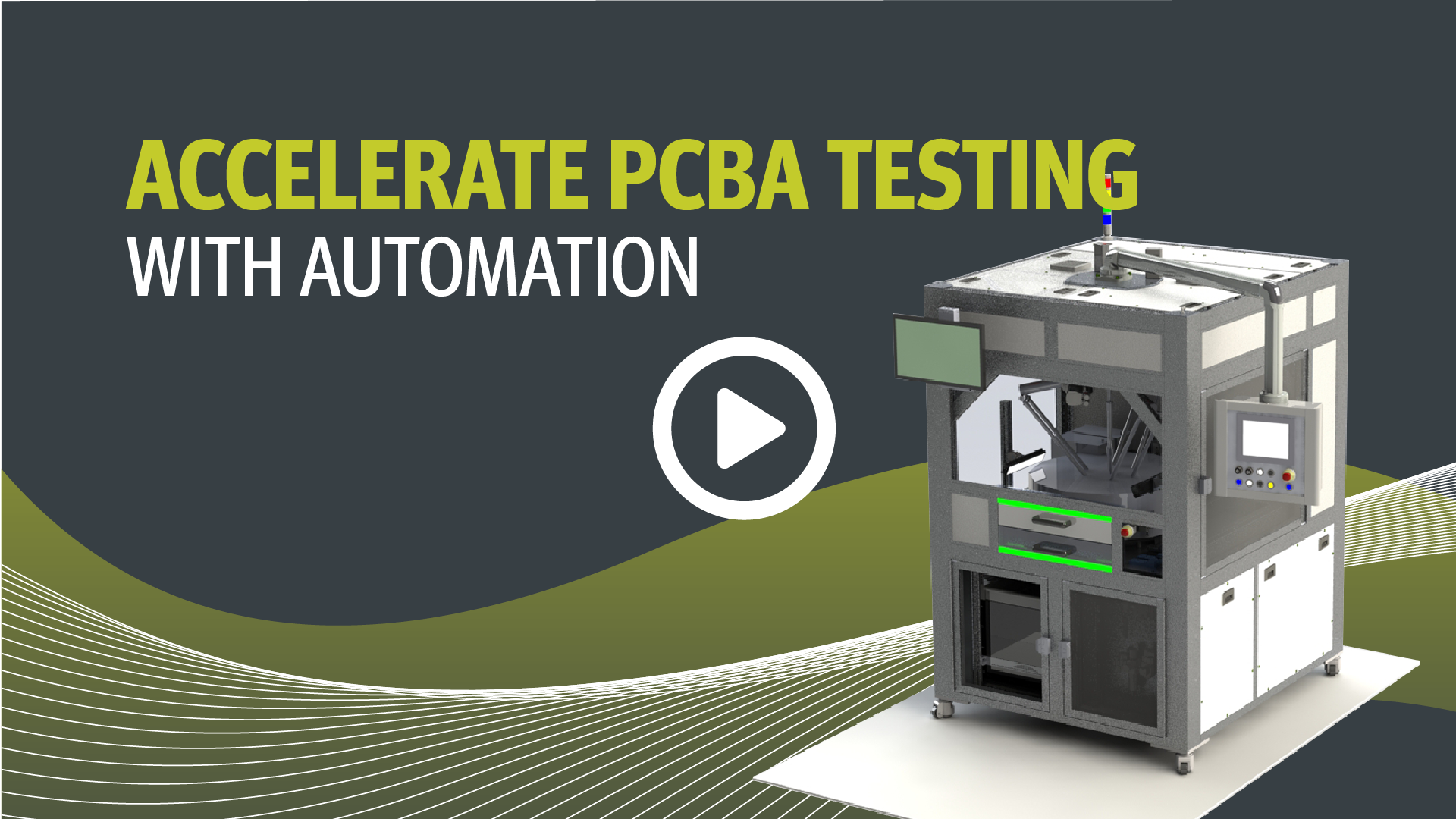 Cover of a video for PCBA testing