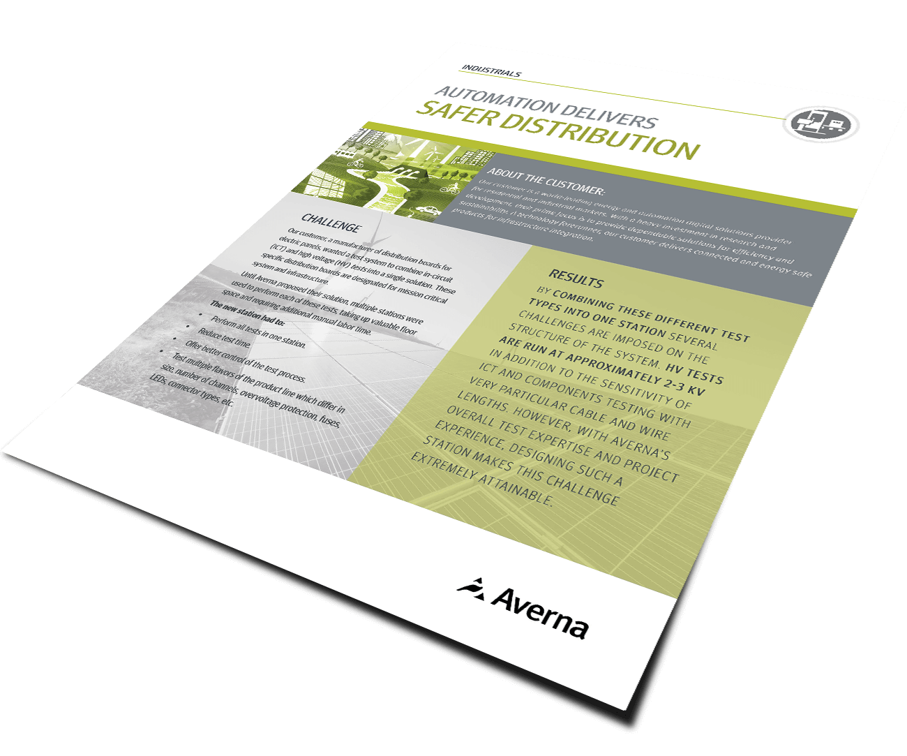 3D cover image of a case study about automating test for distribution boards of electric panels