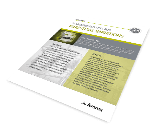 Cover of Brochure Regarding Standardized Tests for Industrial Variations