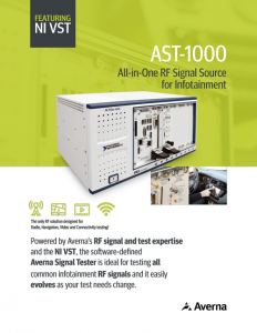 Broschüre zu AST-1000 All-in-One-RF-Signalquelle für Infotainment