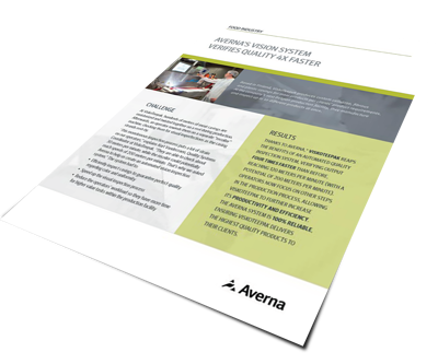 Cover - Averna's Vision System Verifies Quality 4X Faster