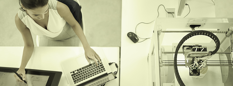 Woman conducting feasibility study